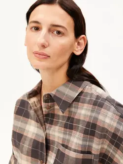 BLOUSE NALAANI À CARREAUX