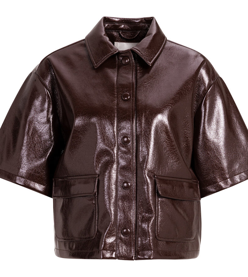 VESTE COURTE EN SIMILICUIR