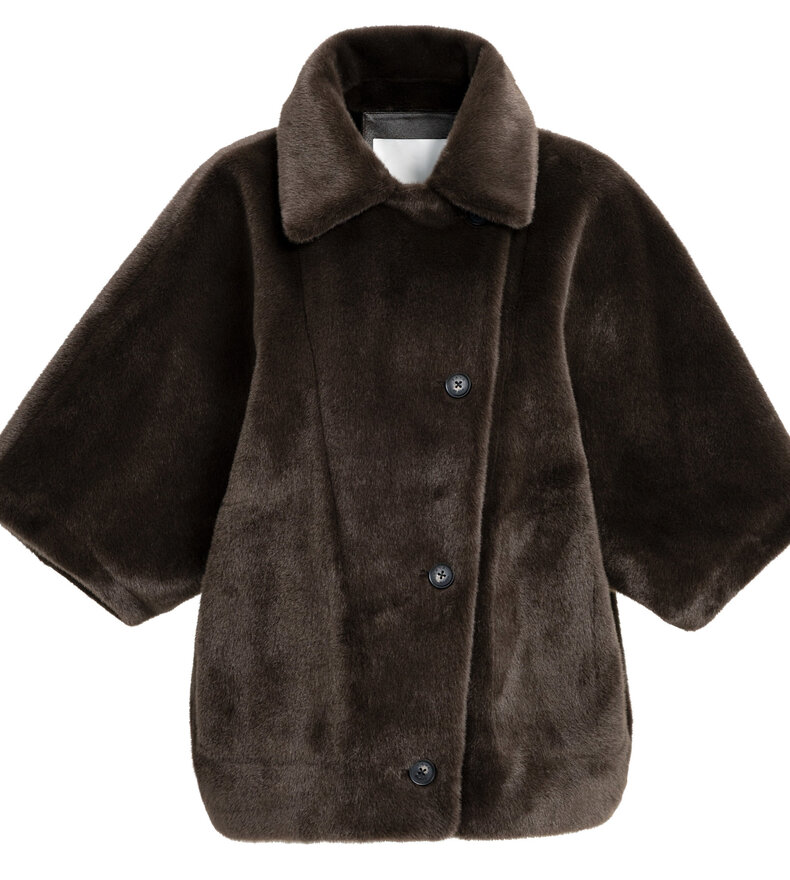 VESTE RÉVERSIBLE EN FAUSSE FOURRURE