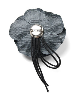 MMBROOCH DENIM FLOWER