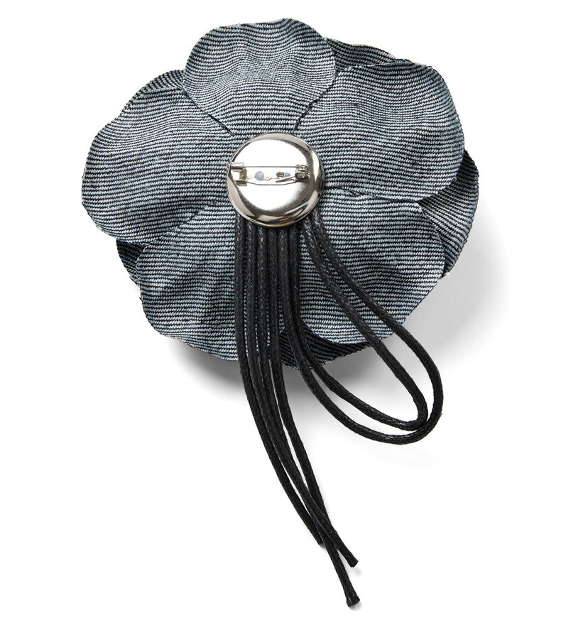 MMBROOCH DENIM FLOWER