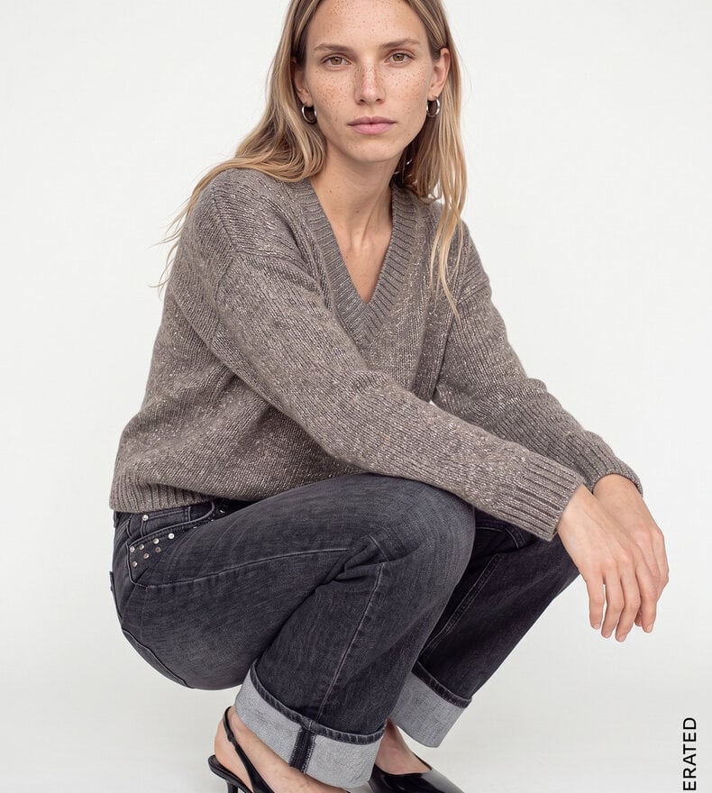 MMWELMA GLAM V-NECK KNIT