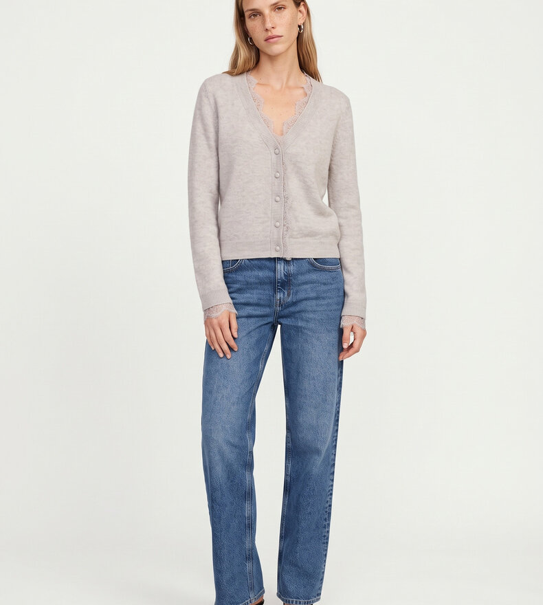 MMHELMI LACE KNIT CARDIGAN