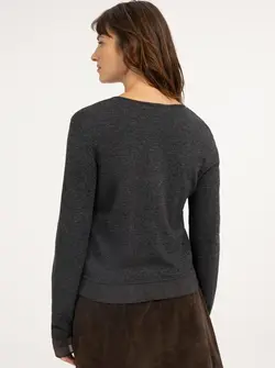 SHEER DETAIL CARDIGAN