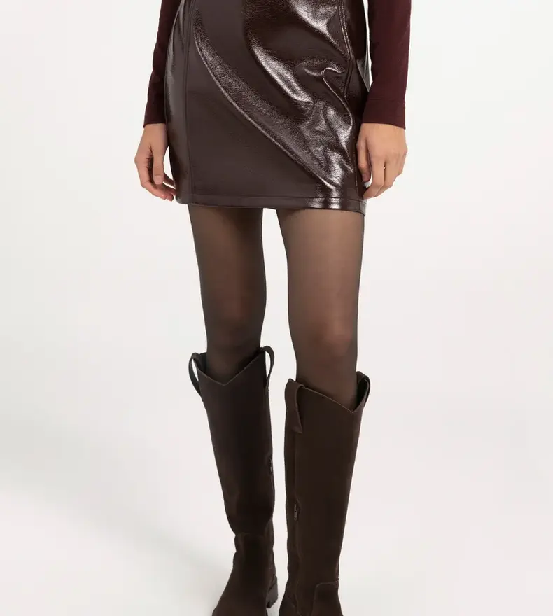 FAUX LEATHER MINI SKIRT