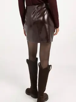 FAUX LEATHER MINI SKIRT