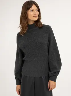 HIGH NECKLINE BATWING