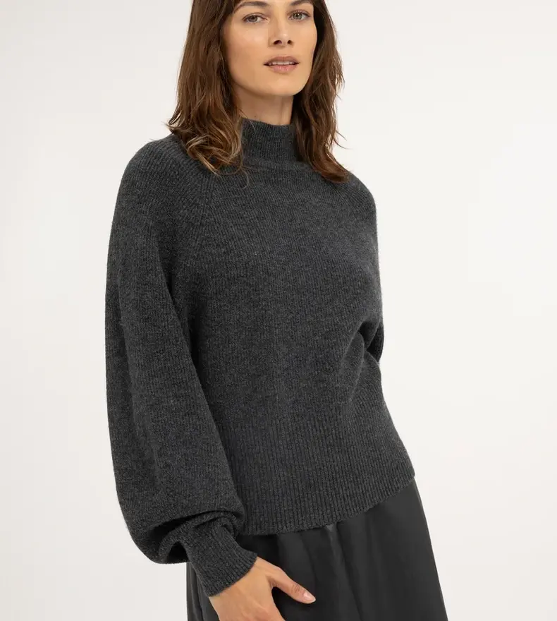 HIGH NECKLINE BATWING