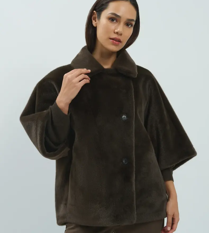 VESTE RÉVERSIBLE EN FAUSSE FOURRURE