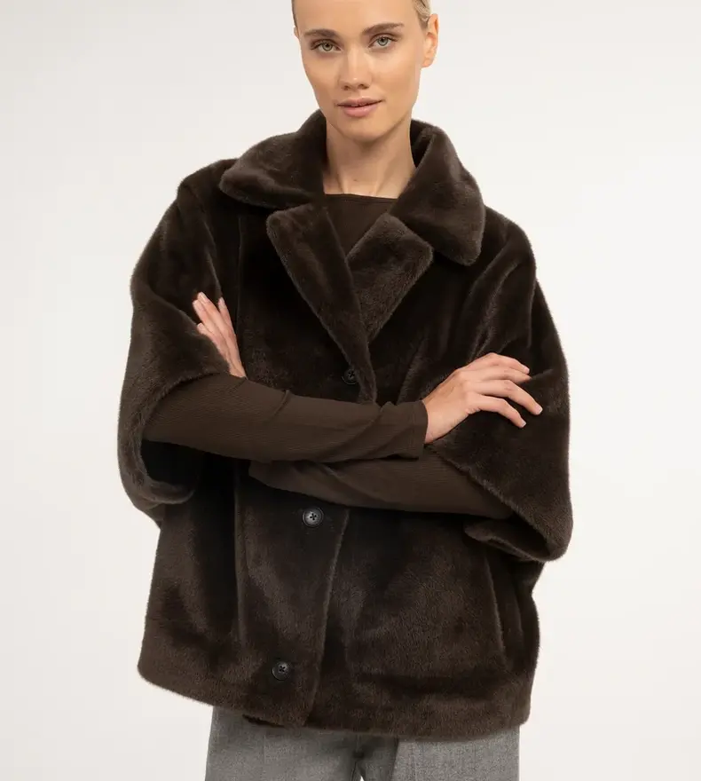 REVERSIBLE FAUX FUR JACKET