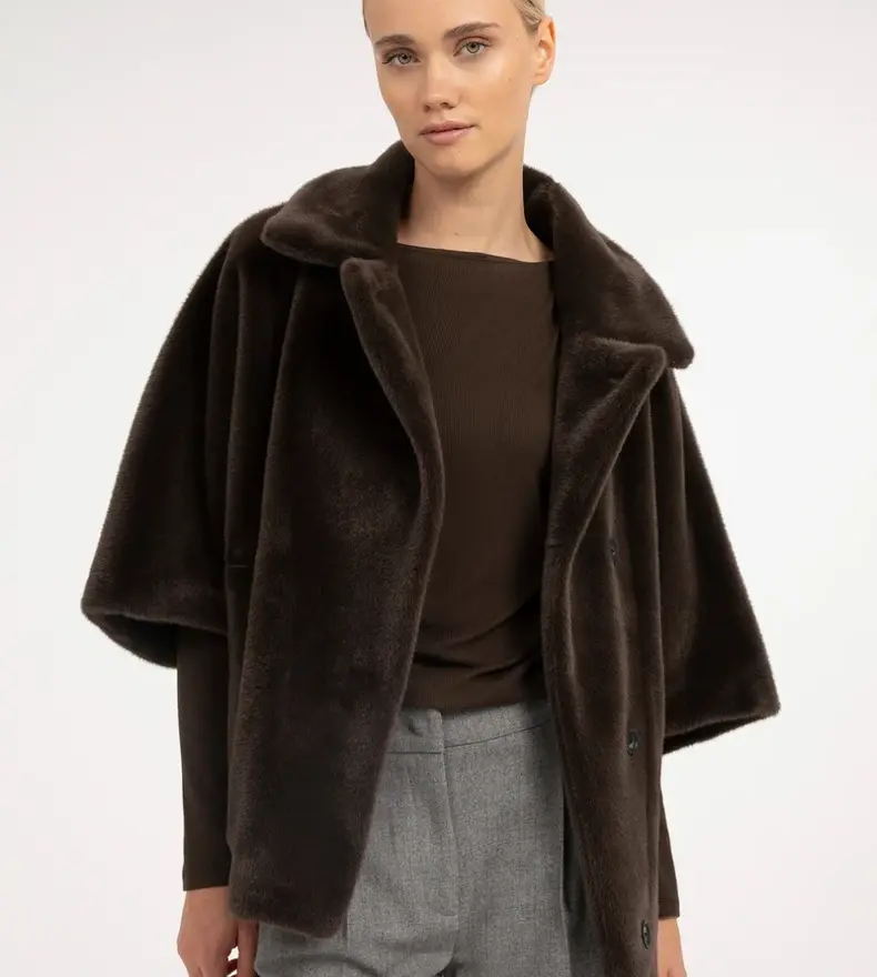 VESTE RÉVERSIBLE EN FAUSSE FOURRURE