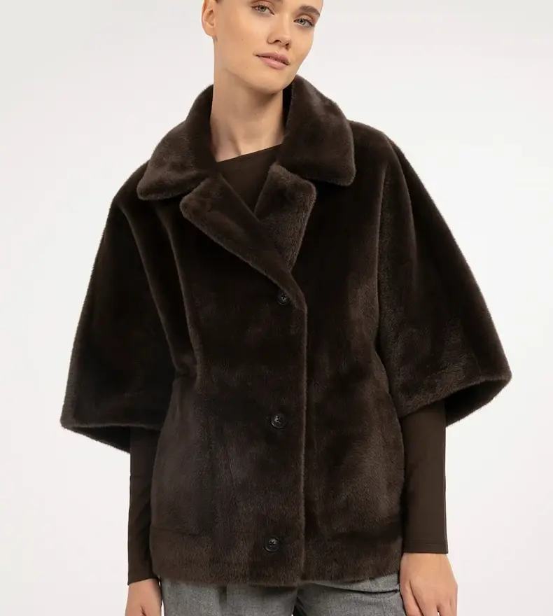 VESTE RÉVERSIBLE EN FAUSSE FOURRURE