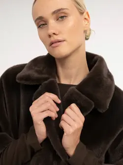 VESTE RÉVERSIBLE EN FAUSSE FOURRURE