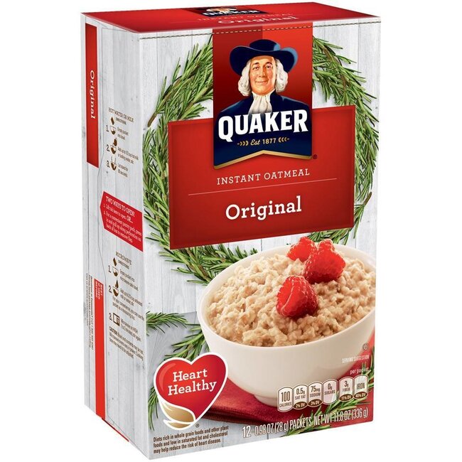 Quaker Original Instant Oatmeal, 11.8 oz, 12 ct