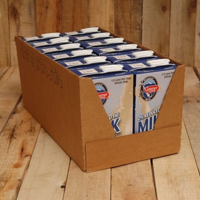 Gossner Shelf Stable 2% Milk, 32 oz, 12 ct