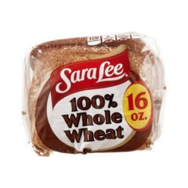 Sara Lee 100% Whole Wheat Bread, 16 oz, 12 ct