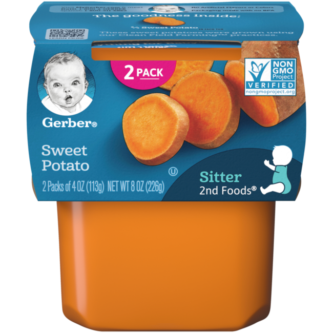 Gerber 2nd Foods Sweet Potato, 8 oz, 8 ct
