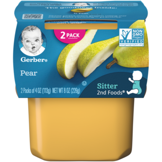 Gerber Gerber 2nd Foods Pears, 8 oz, 8 ct
