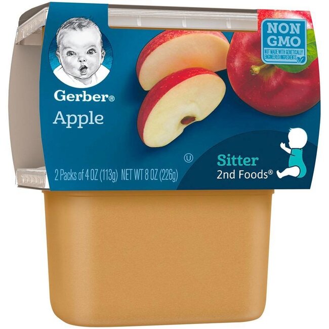 Gerber 2nd Foods Apple, 8 oz, 8 ct