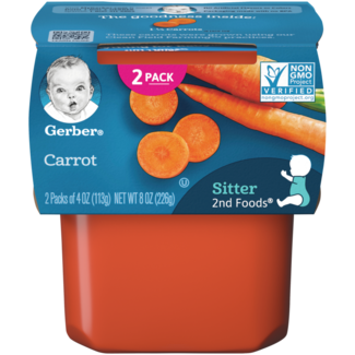 Gerber Gerber 2nd Foods Carrots, 8 oz, 8 ct