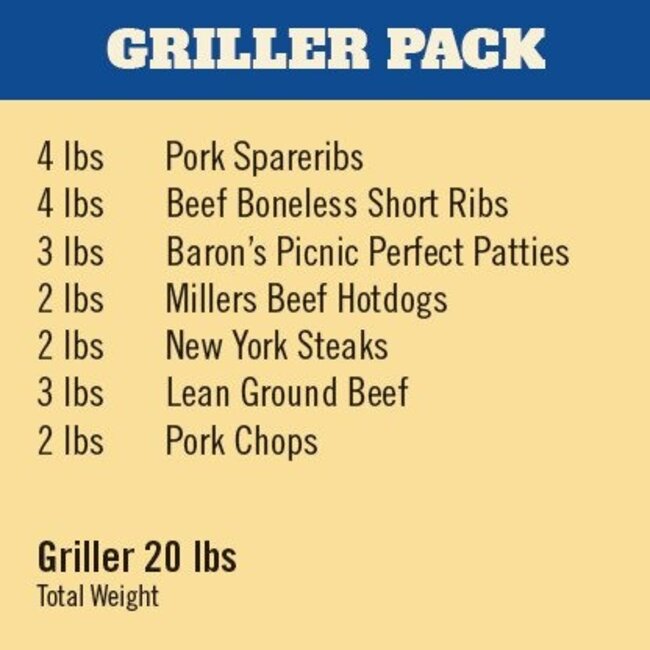 Griller Meat Pack, 20 lb