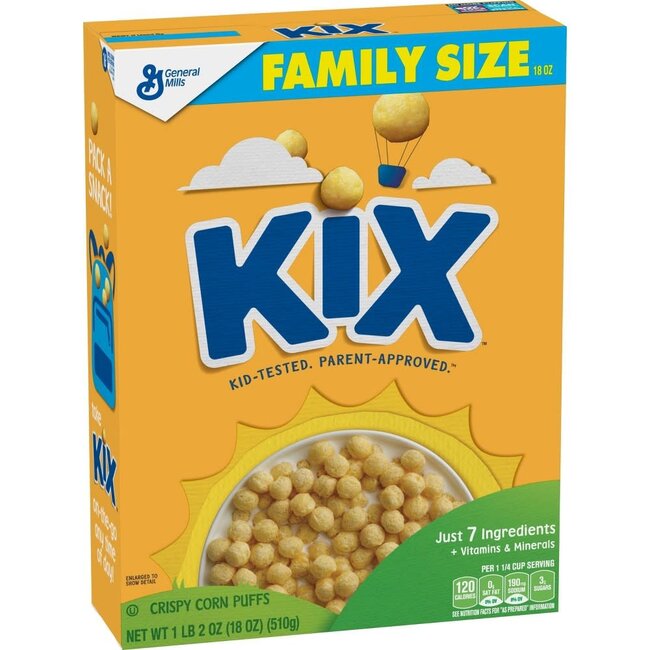 General Mills Kix Cereal, 18 oz