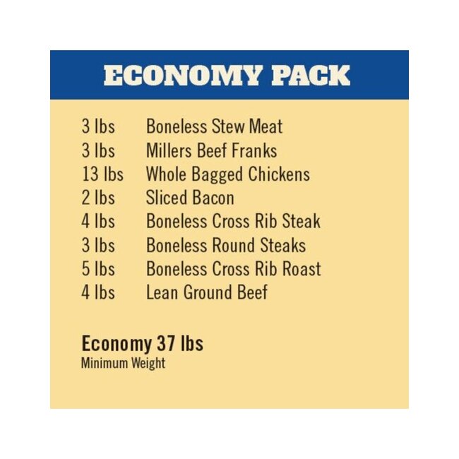 Economy Meat Pack, 37 lb