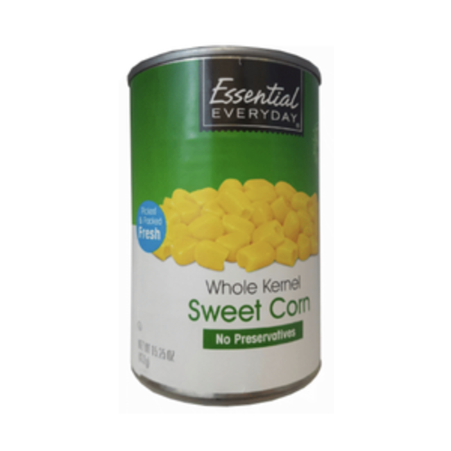 EED Canned Whole Kernel Corn, 15.25 oz, 24 ct
