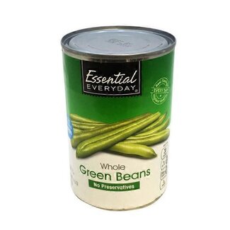 Essential Everyday EED Green Beans Whole, 14.5 oz