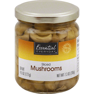 Essential Everyday EED Mushrooms Sliced Jar, 4.5 oz