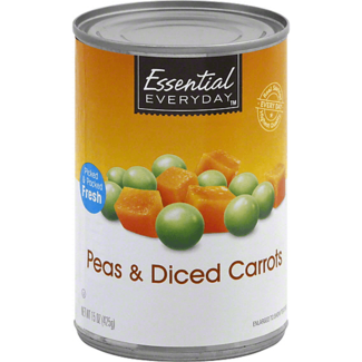 Essential Everyday EED Peas & Diced Carrots, 15 oz