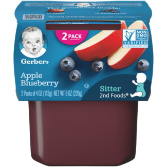 Gerber Gerber 2nd Foods Apple Blueberry, 8 oz