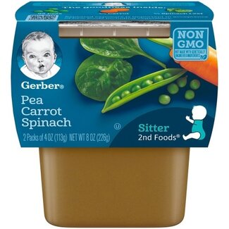 Gerber Gerber 2nd Foods Pea Carrot Spinach, 8 oz