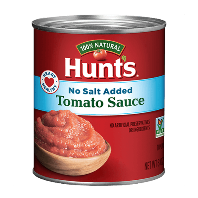 Hunts Tomato Sauce No Salt, 8 oz