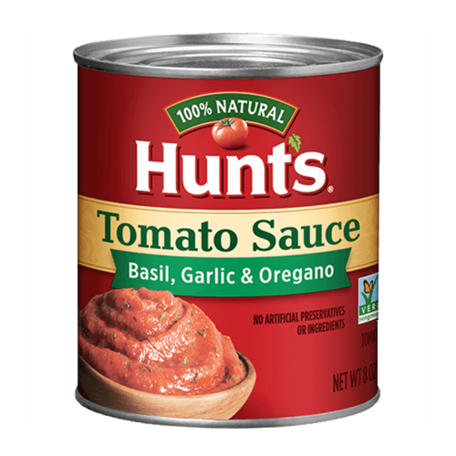 Hunts Tomato Sauce Basil Garlic Oregano, 8 oz