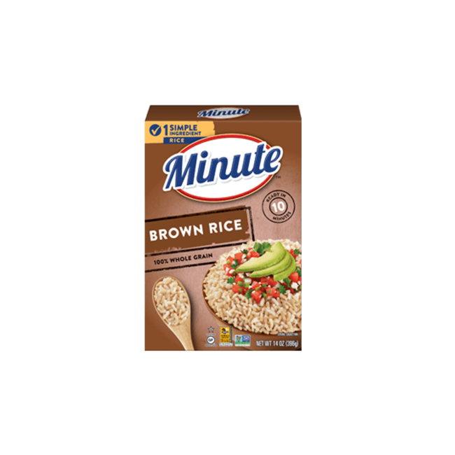 Minute Rice Brown, 14 oz