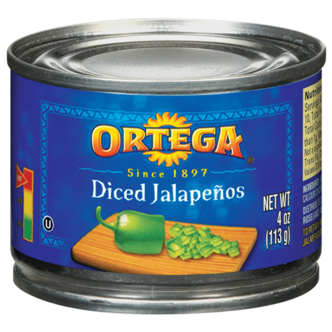 Ortega Jalapeno Diced, 4 oz