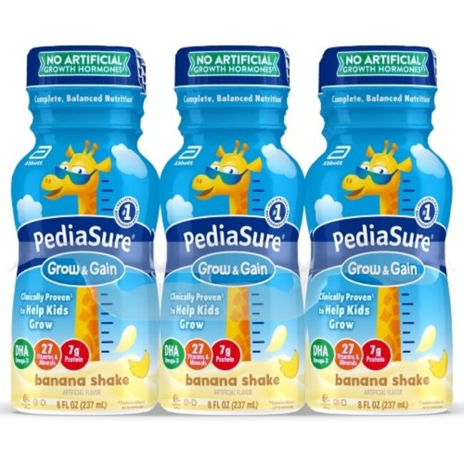 PediaSure Grow & Gain Banana Protein Shake,  6-8 oz