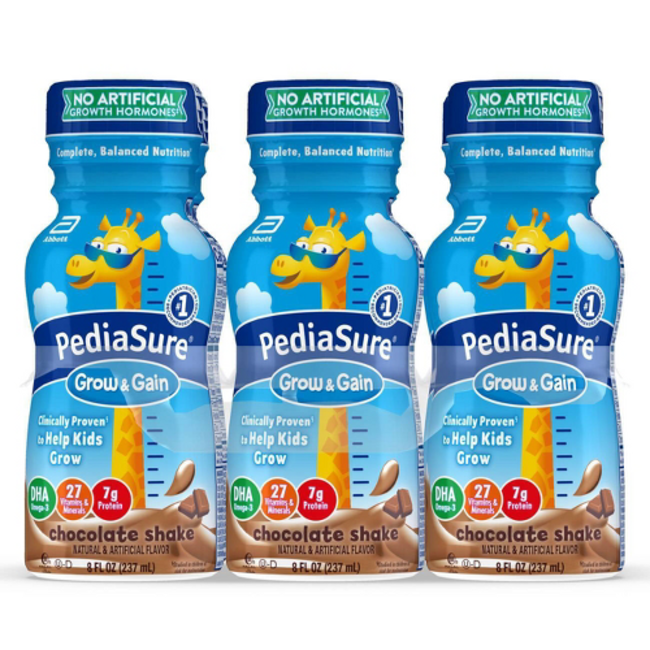 PediaSure Grow & Gain Chocolate Protein Shake,  8 oz, 6 ct