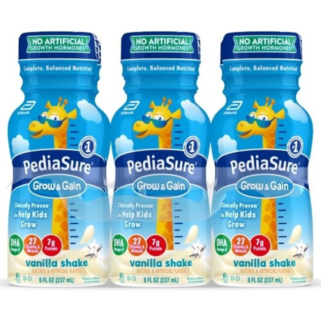 PediaSure Grow & Gain with Prebiotic Fiber Vanilla Protein Shake, 8 oz, 4-6 ct