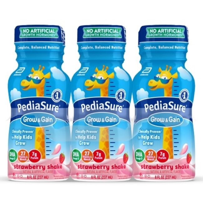 PediaSure Grow & Gain Strawberry Protein Shake, 8 oz, 6 ct
