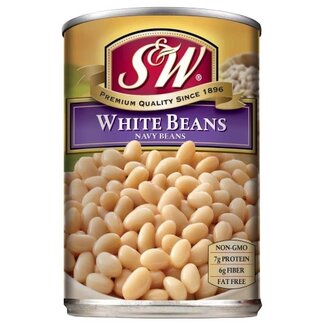 S&W S&W White Beans Small, 15 oz