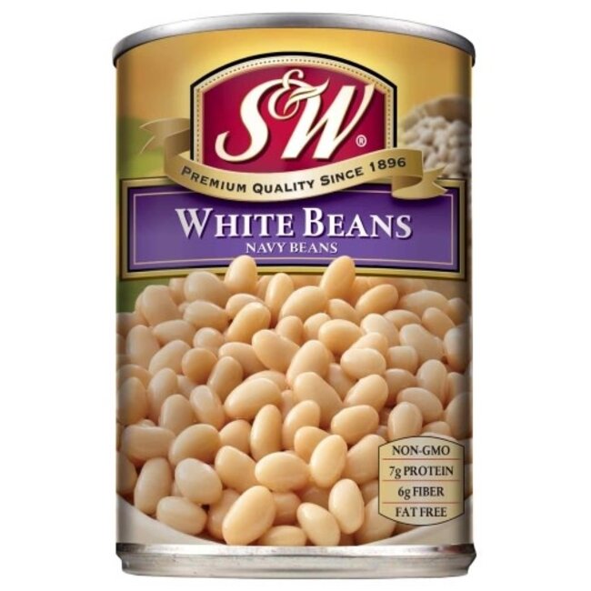 S&W White Beans Small, 15 oz