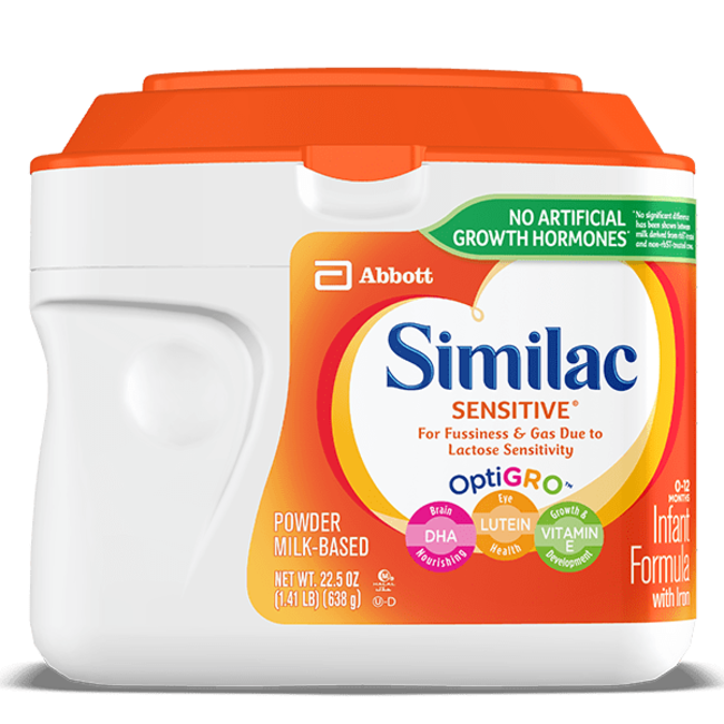 Similac Sensitive Powder Infant Formula With Iron, 12 oz, 6 ct