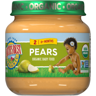 Earths Best Earths Best Stage 2 Pears Organic, 4 oz