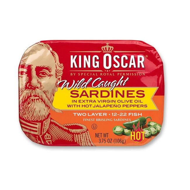 King Oscar Hot Sardines Jalapeno, 3.75 oz