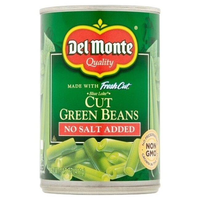 Del Monte Green Beans No Salt Wic, 14.5 oz