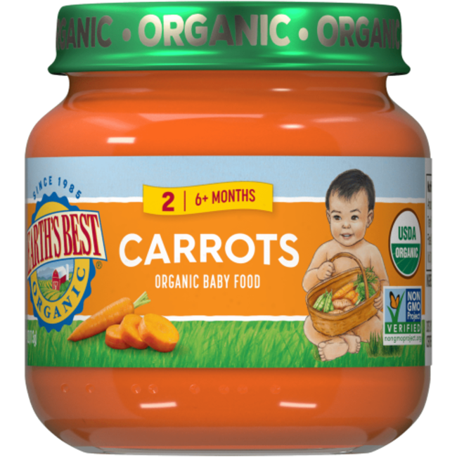 Earths Best Stage 2 Carrots, 4 oz