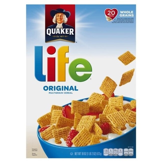 Quaker Life Cereal, 18 oz