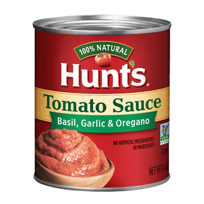 Hunts Tomato Sauce Basil Garlic Oregano, 8 oz